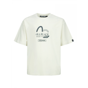 Seagull Embroidery and Logo Print T-Shirt