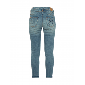 Seagull and Kamon Embossed Skinny Jeans