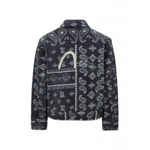 Paisley Jacquard Fleece Relaxed Fit Jacket