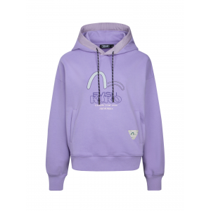 Seagull Print and Embroidery Loose Fit Hoodie
