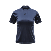 Mock neck velour top