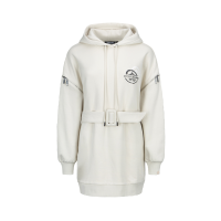 Hooded Sweat Dress with Zipped Sleeves