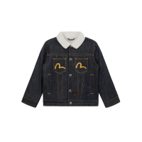 Godhead Print Fleece Lined Denim Jacket