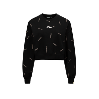 Allover Logo Glitter Print Sweatshirt