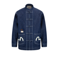 Godhead Label Embroidery Denim Chinese Jacket