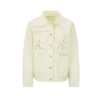 Allover Brand Elements Embroidery Denim Jacket