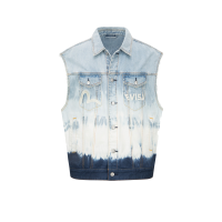 Daicock Insert Tie-dye Denim Vest