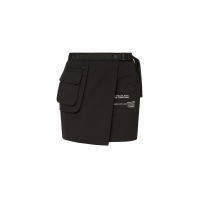 Buckle-Belted Wrap Skirt