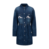 Gradated Laser-print Denim Dress