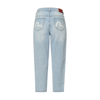 Seagull Print Balloon Tapered Denim Jeans