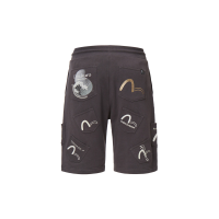 Seagull Print Pocket Sweat Shorts