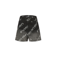 Logo Jacquard Degrade Denim Shorts