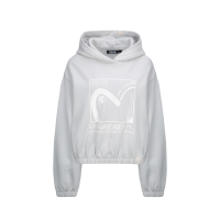 Seagull and Logo Tactile Print Hooded Sweatshirt