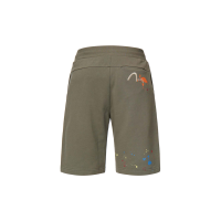 Seagull Embroidery Paint-splattered Sweat Shorts
