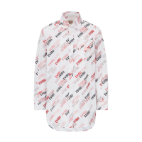 Allover Logo Print Shirt Dress