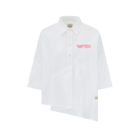 Asymmetric Mid-Sleeve Shirt