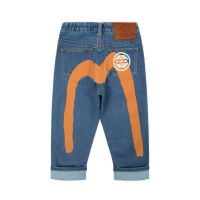 Brushstroke Daicock Print Denim Jeans