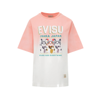 Fortune Cat Print Tie-dyed T-Shirt