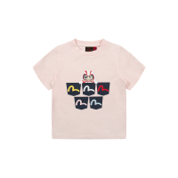 Daruma and Pocket Motifs Print T-shirt