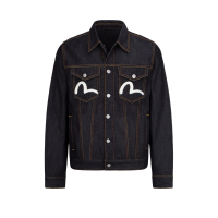 Ecru Seagull Print Denim Jacket