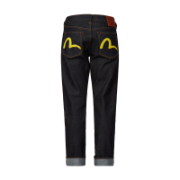 Yellow Seagull Print Carrot-Fit Jeans #2017