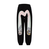 Fortune Cat and Daruma Double Daicock Print Sweatpants