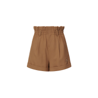 Front Pleat Paper Bag Shorts