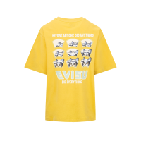 Fortune-Cat Hide-and-Seek Print Oversized T-shirt