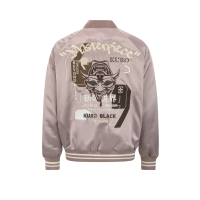 Hannya Embroidery Panelling Padded Souvenir Jacket