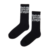 Graffiti Slogan Jacquard Long Socks