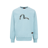 Japanese-pattern Seagull Print Sweatshirt