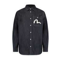 Seagull Print Denim Shirt