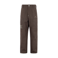 Seagull Embroidery Wide Leg Worker Pants