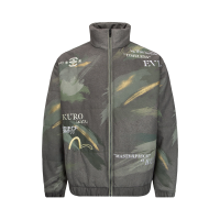 Brush Camouflage Print Padded Jacket