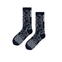 Allover Japanese Pattern Jacquard Long Socks