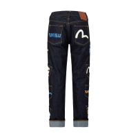 Logo-Print Multi-Pockets Regular-Fit Denim Jeans #2010
