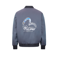 Spray Paint Effect Seagull Print Bomber Jacket