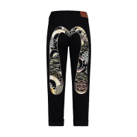"Koi playing in the Waves" Daicock Print Boyfriend Jeans
