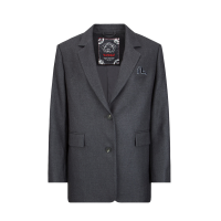 Seagull Embroidery Wool-mix Blazer