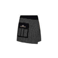 Metallic Wool Tweed Skirt