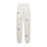 Allover Multi-color Seagull Embroidery Sweatpants