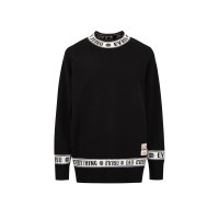 Logo and Kamon Jacquard Knitted Sweater