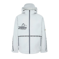 Moving Seagull PVC Patch Hooded Down Jacket