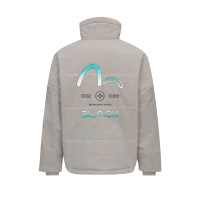 Gredient Seagull Embroidery Padded Jacket