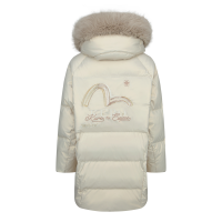 Brushed Seagull Embroidery Down Coat
