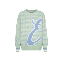 Logo Calligraphy Jacquard Knitted Sweater