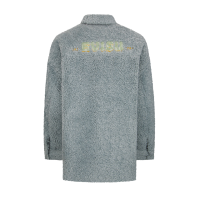 Logo Applique Sherpa Shirt Jacket