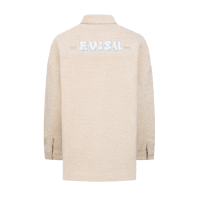 Logo Applique Sherpa Shirt Jacket