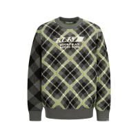 Contrast Plaid Sweater