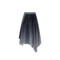 Gradiant Asymmetric Pleated Skirt